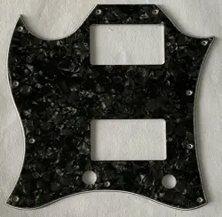 LEFTHAND GUITAR PICKGUARD FOR GIBSON US SG STANDARD FULL FACE,4 PLY BLACK PEARL
