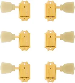 GIBSON PMMH-020 VINTAGE GOLD MACHINE HEADS W/ PEARLOID BUTTONS GUITAR PEG