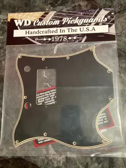 5 PLY BLACK/CREAM WIDE BEVEL SINGLE PICKUP PICKGUARD FOR GIBSON SG STANDARD USA