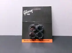 NEW IN PACKAGE ELECTRIC GUITAR * GIBSON *  BLACK VOLUME / TONE KNOB 4 PACK