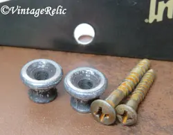 AGED GIBSON USA STRAP BUTTONS PAIR VINTAGE STYLE RELIC FITS LES PAUL BURST 335