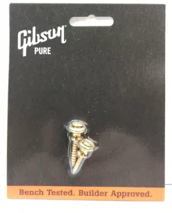 GIBSON GUITAR STRAP BUTTONS, BRASS, PREP-010