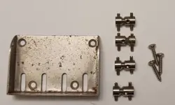 VINTAGE 70'S GIBSON GRABBER BASS GUITAR BRIDGE PLATE AND SADDLES