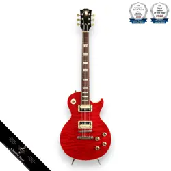 GIBSON 1960 LES PAUL STANDARD QUILT TOP TRANS RED ELECTRIC GUITAR