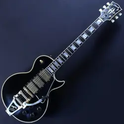 GIBSON CUSTOM SHOP '57 LES PAUL CUSTOM REISSUE 3PU W/BIGSBY VOS EBONY BLACK 2023