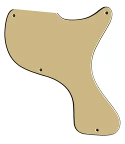 FOR GIBSON LES PAUL JUNIOR 1958 GUITAR PICKGUARD SCRATCH PLATE VINTAGE YELLOW