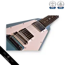 GIBSON 70S FLYING V LIMITED RUN BLUE DOT INLAY W/HARD CASE