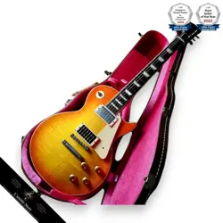 GIBSON 1958 LES PAUL REISSUE HRM MAPLE ICED TEA  ELECTRIC GUITAR