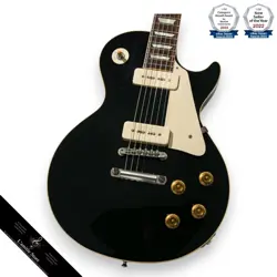 GIBSON CUSTOM SHOP 1956 LES PAUL STANDARD REISSUE EBONY VOS ELECTRIC GUITAR