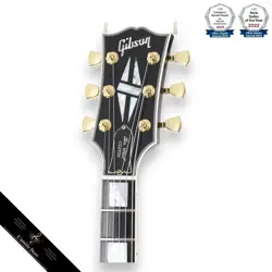 GIBSON CUSTOM LES PAUL LEFT HANDED GLOSS EBONY 2023  490R/498T