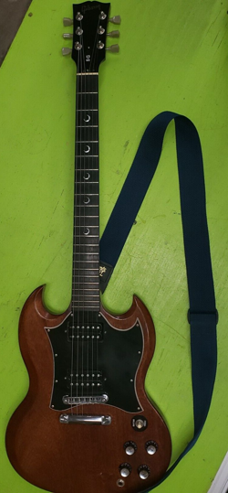 2002 GIBSON SG SPECIAL BROWN CRESCENT MOON INLAYS W/CASE TESTED WORKS