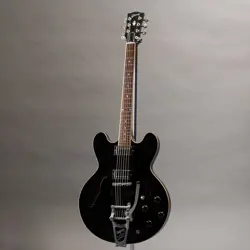 2012 GIBSON CUSTOM SHOP ES-335 EBONY BLACK LAMINATED MAPLE MODIFIED TO BIGSBY
