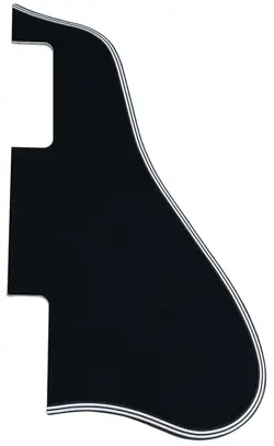 5 PLY BLACK FOR GIBSON ES-335 SHORT NO SCREW HOLES STYLE GUITAR PICKGUARD