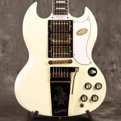 EPIPHONE INSPIRED BY GIBSON CUSTOM 1963 LES PAUL SG WITH MAESTRO VIBROLA *XN702