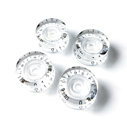 SPEED CONTROL KNOBS – VOLUME TONE GUITAR FOR GIBSON LES PAUL – TRANSPARENT CLEAR