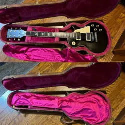 ELECTRIC GUITAR GIBSON LES PAUL STANDARD '78 BLACK MADE IN USA 70828547 & CASE