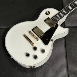 GIBSON CUSTOM SHOP LES PAUL CUSTOM EBONY GLOSS ALPINE WHITE #GG3OC
