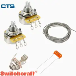 WIRING KIT FOR GIBSON® LES PAUL® SG® JR CTS 500K .022 MFD SWITCHCRAFT JACK