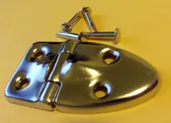 GUITAR CASE BRASS REPLACEMENT HINGE SMALLER SIZE FENDER GIBSON WITH RIVETS NEW!