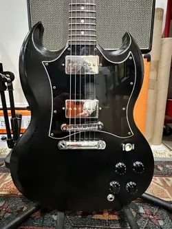 GIBSON USA SG SPECIAL FADED - 2009 IN WORN EBONY W/ SEYMOUR DUNCAN P-90S