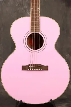 EPIPHONE / INSPIRED BY GIBSON CUSTOM J-180 LS PINK ELECTRIC ACOUSTIC GUITAR