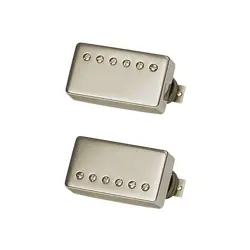 GIBSON CUSTOMBUCKER (MATCHED SET, DOUBLE BLACK, TRUE HISTORIC NICKEL COVERS