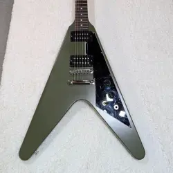 GIBSON FLYING V 2020 - OLIVE DRAB GREEN SATIN GUITAR