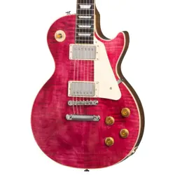 USED GIBSON LES PAUL STANDARD 50S FIGURED TOP - TRANSLUCENT FUCHSIA
