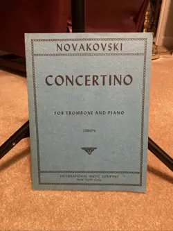 NOVAKOVSKI TROMBONE CONCERTINO GIBSON SHEET MUSIC SOLO W PIANO ACCOMPANIMENT