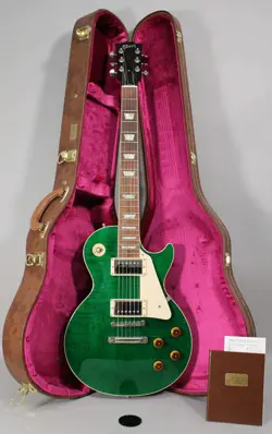 2016 GIBSON CUSTOM SHOP LES PAUL CUSTOM PRO TRANSPARENT GREEN W/OHSC
