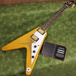 GIBSON CUSTOM SHOP 1958 KORINA FLYING V REISSUE VOS NATURAL WWHITE *EU771