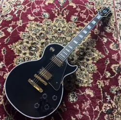 GIBSON JET BLACK FINGERBOARD LES PAUL CUSTOM W EBONY FINGERBOARD GLOSS 4.74KG