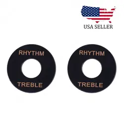 2X BLACK/G PLASTIC RHYTHM TOGGLE SWITCH PLATE FOR GIBSON EPI LES PAUL SG GUITAR