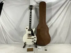 GIBSON ELECTRIC GUITAR LES PAUL CUSTOM GOLD HARDWARE - WHITE