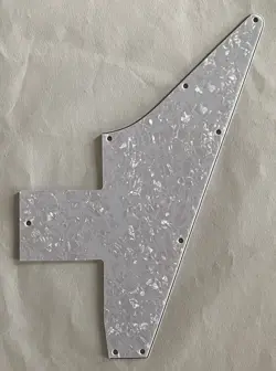 GUITAR PICKGUARD FOR GIBSON EXPLORER 76 REISSUE BLANK.4-PLY WHITE PEARL