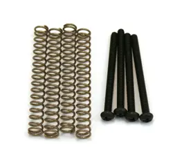 (4) BLACK MOUNTING SCREWS/SPRINGS FOR USA/GIBSON® HUMBUCKER PICKUPS GS-0012-003