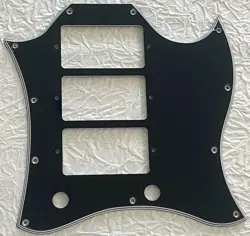 NEW GREAT-FOR CUSTOM GIBSON SG STANDARD 3 PICKUP GUITAR PICKGUARD 5 PLY BLACK
