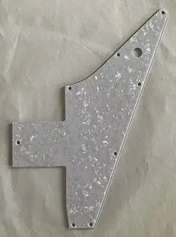 GUITAR PICKGUARD FOR GIBSON EXPLORER 76 REISSUE.4-PLY WHITE PEARL