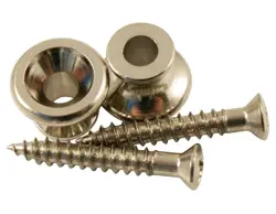 KLUSON REPLACEMENT GIBSON OR EPIPHONE STRAP BUTTON NICKEL (SET 2)
