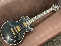 GIBSON CUSTOM SHOP JAPAN LIMITED RUN LES PAUL CUSTOM EBONY WAFFLEBACK #GG34P
