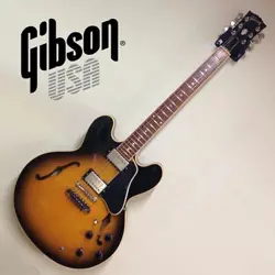 ACOUSTIC ELECTRIC GUITAR GIBSON ES-335 100TH ANNIVERSARY SUNBURST 1994 WITH CASE