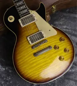 GIBSON CUSTOM SHOP 1959 LES PAUL STD KINDRED BURST EBONY BACK LIGHT AGED 2024