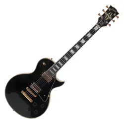 GIBSON LES PAUL CUSTOM 1980 ELECTRIC GUITAR - EBONY, HARD CASE, USED