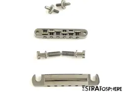 GIBSON TUNE-O-MATIC BRIDGE STOP BAR LES PAUL MODERN STUDIO ALUMINUM BLACK NICKEL