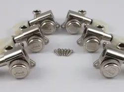NICKEL LOCKING MACHINE HEADS 3 A SIDE WHITE TULIP BUTTONS FOR GIBSON LP GUITAR