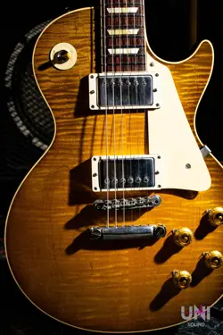 GIBSON CUSTOM SHOP 60TH ANNIVERSARY 1959 LES PAUL STANDARD GOLDEN POPPY BURST SA