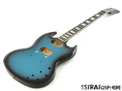 GIBSON USA SG STANDARD '61 BODY + NECK MAHOGANY NITRO AMERICAN PELHAM BLUE BURST