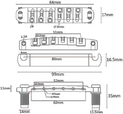 BRIDGE TAILPIECE ROLLER