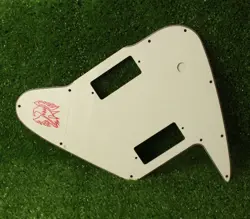 PICKGUARD FOR GIBSON NON REVERSE FIREBIRD TOGGLE V2 W SCREEN LOGO PARCHMENT
