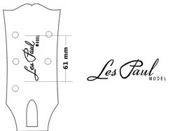 GIBSON LES PAUL MODEL GUITAR DECAL HEAD STOCKS RESTORATION WATER SLIDE LOGO 53B